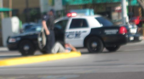 Mesa, Arizona police beat up jaywalker at light rail station on Sycamore and Main