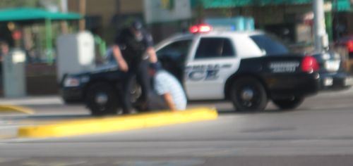 Mesa, Arizona police beat up jaywalker at light rail station on Sycamore and Main
