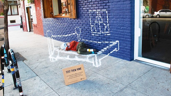 Sleeping on the streets in Downtown LA.